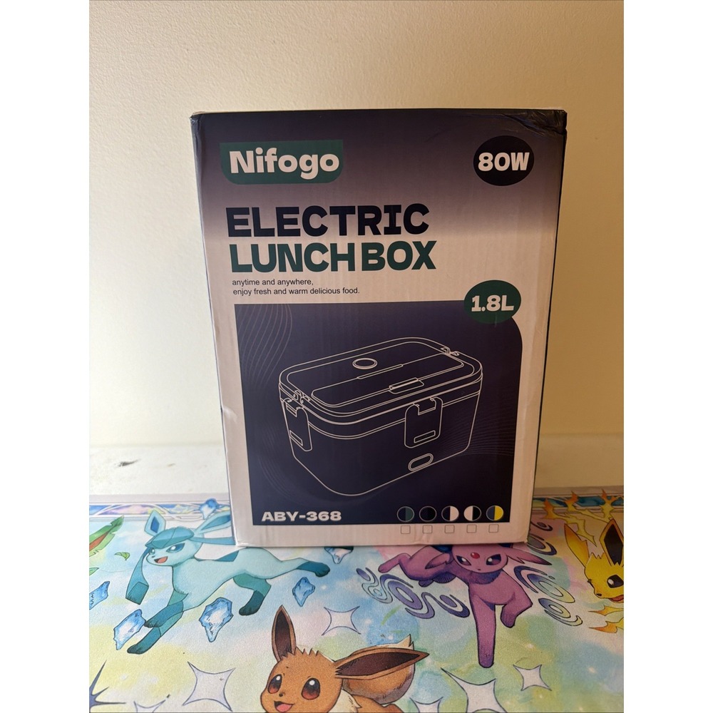 Nifogo Electric Lunch Box ABY-368 80W 1.8L Portable Food Warmer Purple White